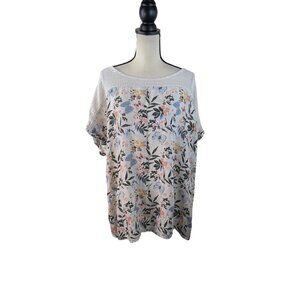Lungo L’arno Made in Italy Linen Floral Top 3X